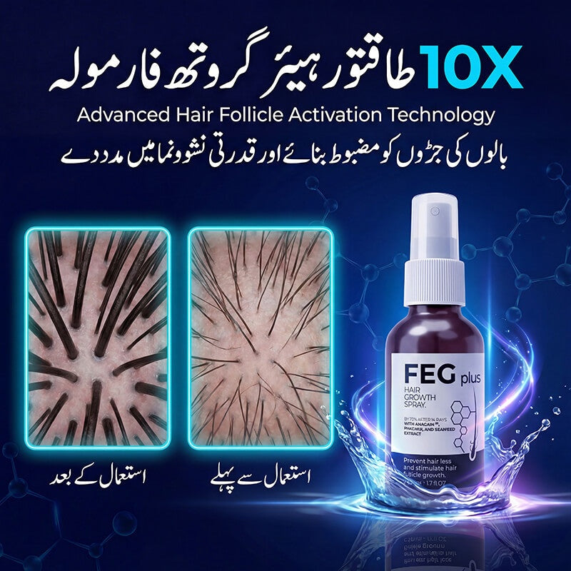 FEG PLUS- Hair Growth Spray 50ml - For Men and Women